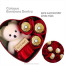 🎁 Caixa Coração Eternal Love — Ursinho & Rosas Presenteável
