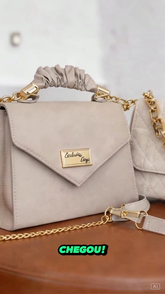 Kit 2 Bolsas Femininas Luxo | Alça de Mão + Corrente | Elegantes e Versáteis