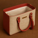 Bolsa Feminina Lorena Vitória Palha Chic Alça Dupla (Mão + Transversal)