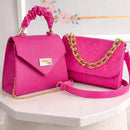 Kit 2 Bolsas Femininas Luxo | Alça de Mão + Corrente | Elegantes e Versáteis