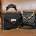 Kit 2 Bolsas Femininas Luxo | Alça de Mão + Corrente | Elegantes e Versáteis
