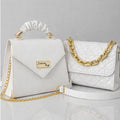 Kit 2 Bolsas Femininas Luxo | Alça de Mão + Corrente | Elegantes e Versáteis