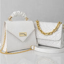 Kit 2 Bolsas Femininas Luxo | Alça de Mão + Corrente | Elegantes e Versáteis