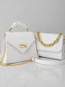 Kit 2 Bolsas Femininas Luxo | Alça de Mão + Corrente | Elegantes e Versáteis