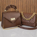 Kit 2 Bolsas Femininas Luxo | Alça de Mão + Corrente | Elegantes e Versáteis