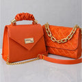 Kit 2 Bolsas Femininas Luxo | Alça de Mão + Corrente | Elegantes e Versáteis
