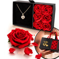 Colar Banhado a Ródio + Porta-Joias com Rosas Perfumadas