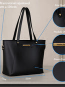 Kit 3 Peças Bolsa Feminina Sacola Grande Espaçosa + Média Alça de Ombro + Pequena Tendência Promoção