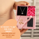 Colar Banhado a Ródio + Porta-Joias com Rosas Perfumadas
