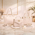 Kit 3 Peças Bolsa Feminina Sacola Grande Espaçosa + Média Alça de Ombro + Pequena Tendência Promoção