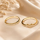 Kit 2 Anéis Femininos Coração – Elegância, Amor e Sofisticação