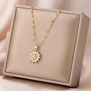 Gargantilha Girassol Banhada a Ouro 18K