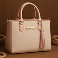 Bolsa Feminina Lorena Vitória Palha Chic Alça Dupla (Mão + Transversal)