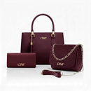 Kit Bolsa Feminina De Ombro Transversal Tira Colo E Carteira