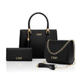 Kit Bolsa Feminina De Ombro Transversal Tira Colo E Carteira